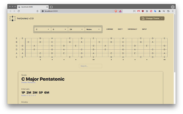 fret{notes}  from Chrome web store to be run with OffiDocs Chromium online